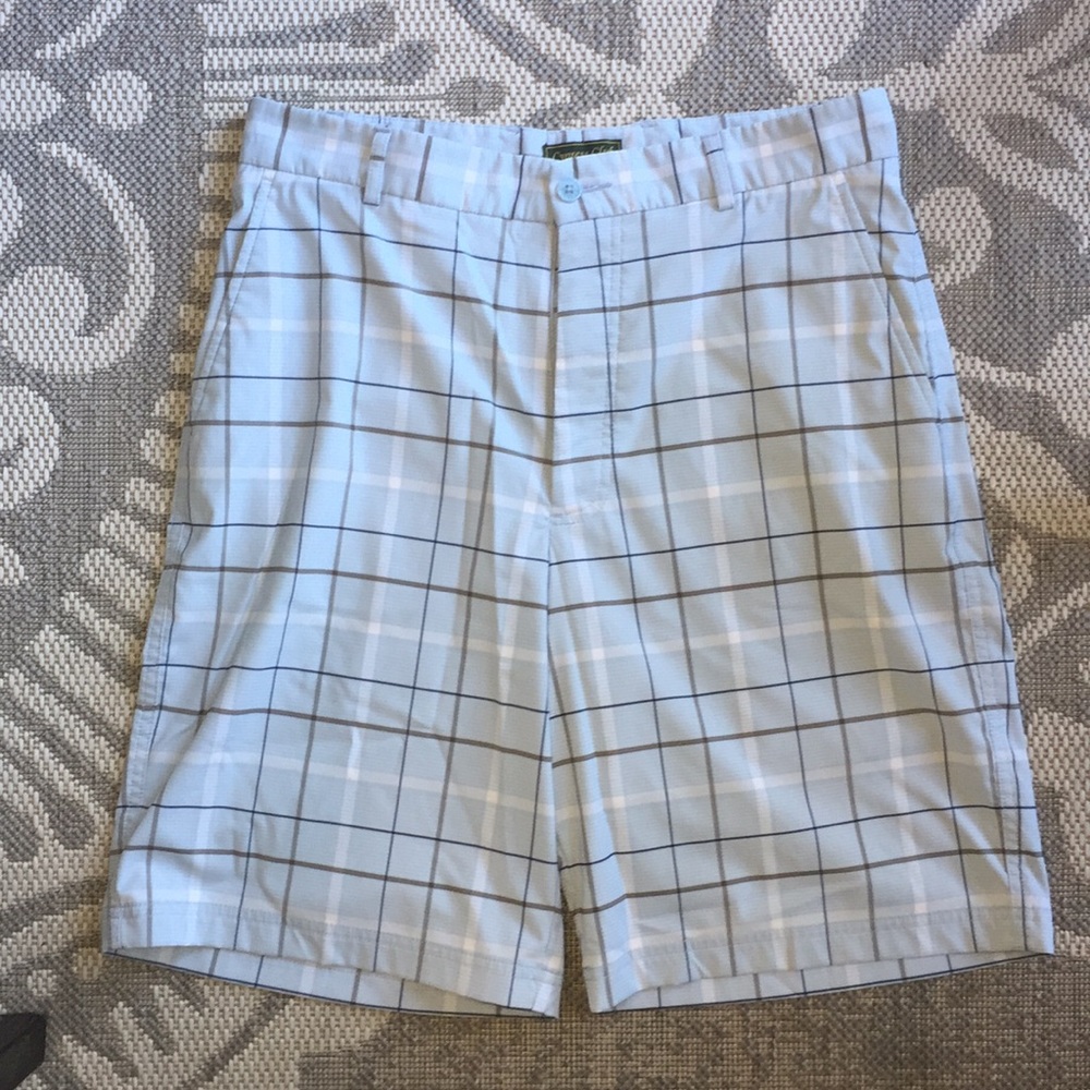 Cyprus Club Blue Checkered Shorts (Size 32)